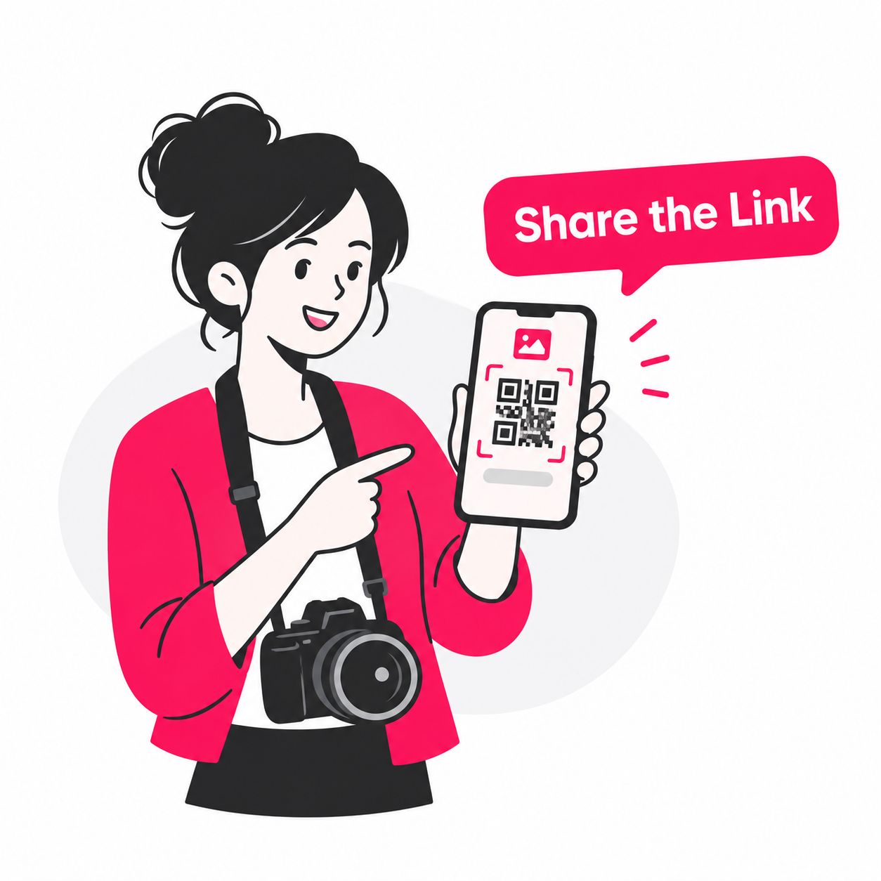 Sharing a link or QR code