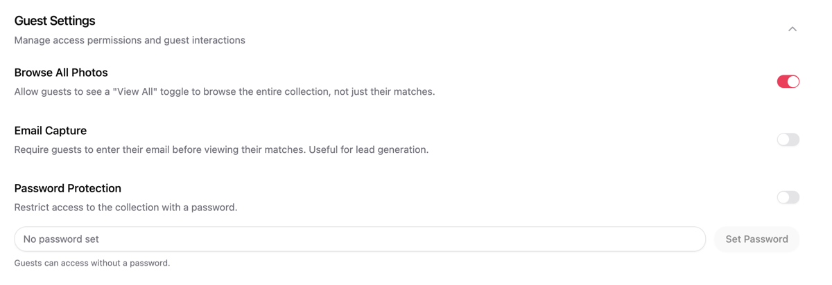How to select different privacy settings
