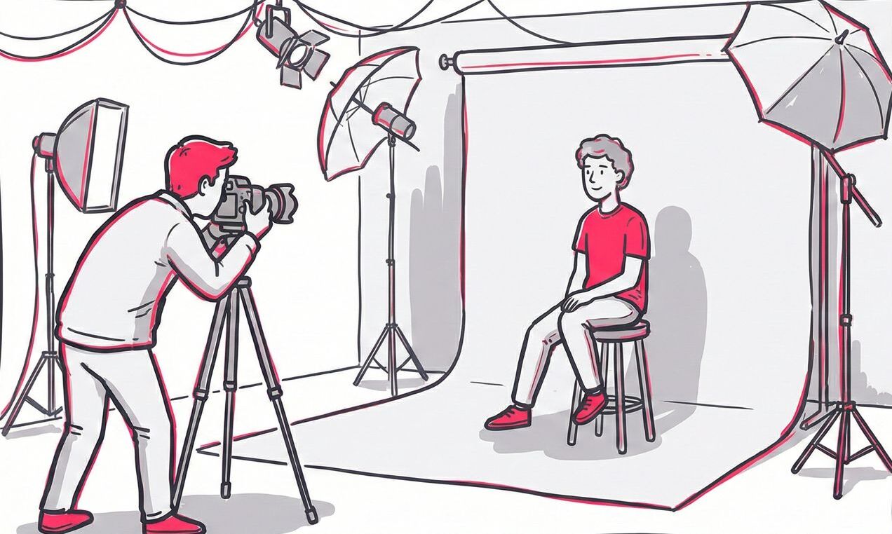 Studio portrait photography